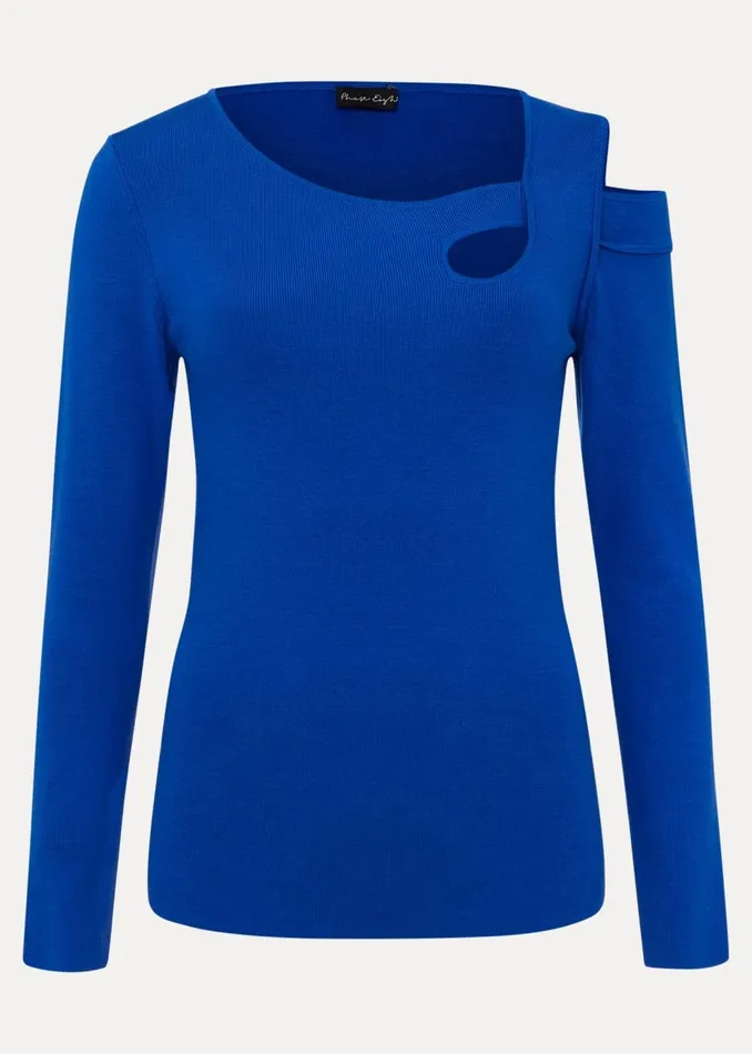 Women Phase Eight Knitwear Wren Blue Cut Out Knitted Top Blue