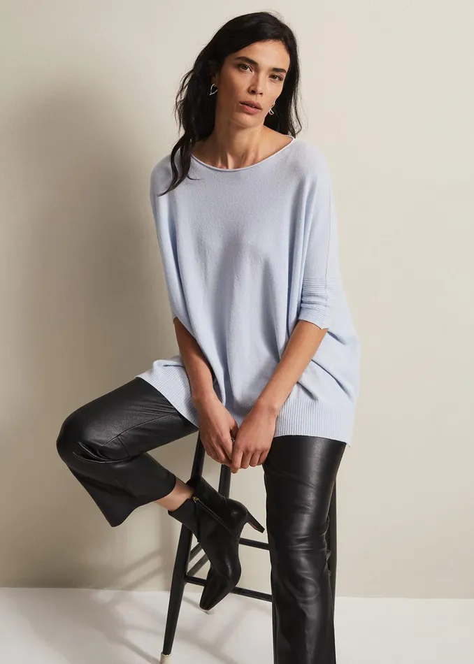 Women Phase Eight Knitwear Zienna Light Blue Jumper Pale Blue