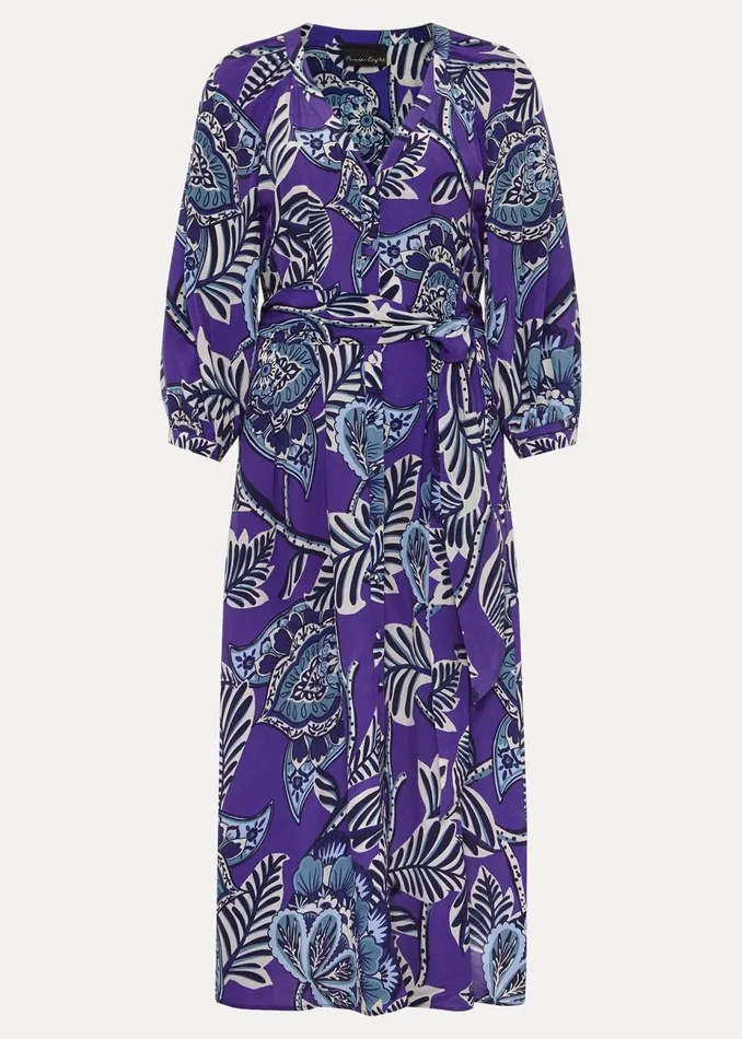 Women Phase Eight Maxi Dresses Erin Paisley Midi Dress Purple