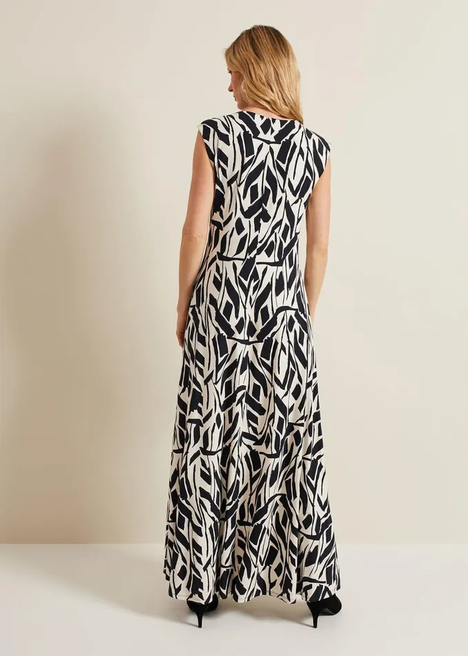 Women Phase Eight Maxi Dresses Kristy Geo Maxi Dress Black Multi