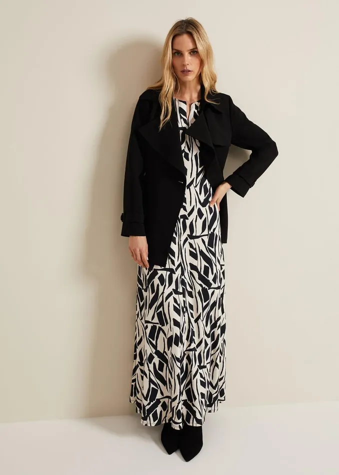 Women Phase Eight Maxi Dresses Kristy Geo Maxi Dress Black Multi