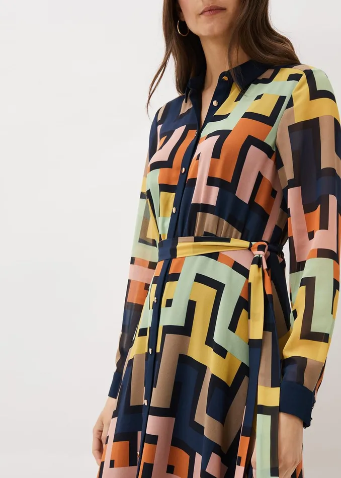 Women Phase Eight Maxi Dresses Milano Shirt Dress Multicoloured