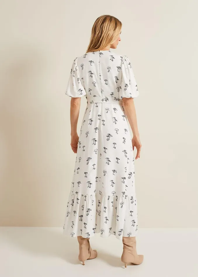 Women Phase Eight Maxi Dresses Nelly Wrap Midi Dress Cream