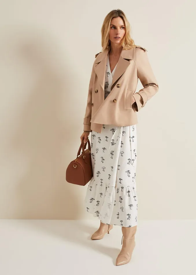 Women Phase Eight Maxi Dresses Nelly Wrap Midi Dress Cream