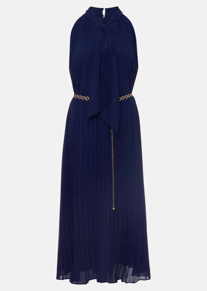 Women Phase Eight Maxi Dresses Tabitha Pleated Midi Dress French Navy