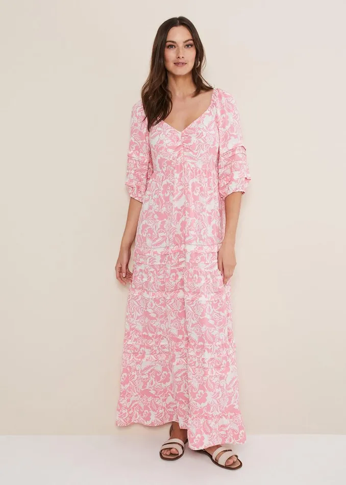 Women Phase Eight Midi Dresses Damyana Midi Dress Pink