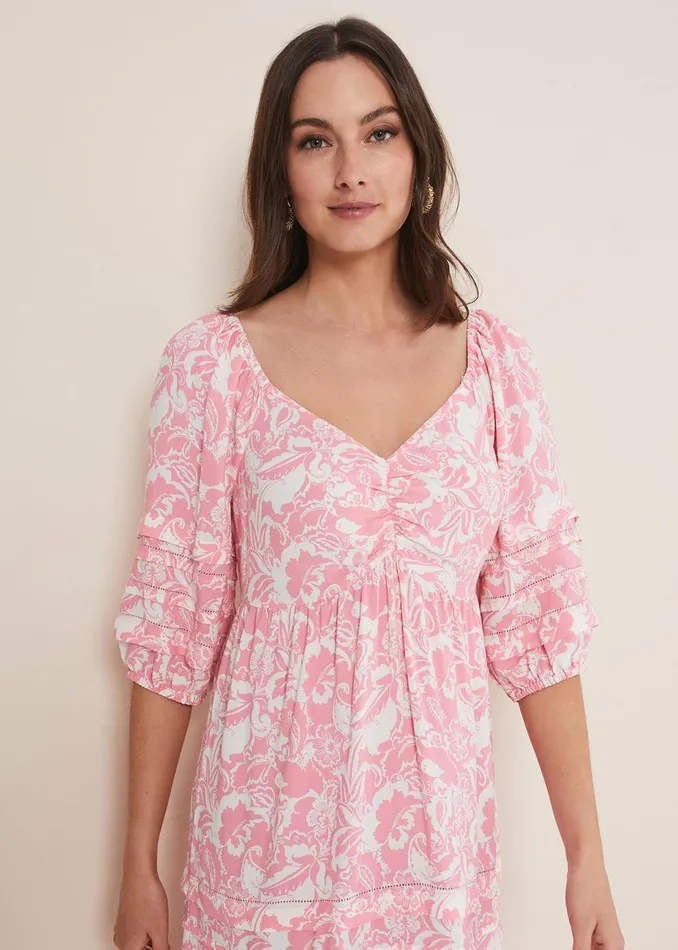Women Phase Eight Midi Dresses Damyana Midi Dress Pink