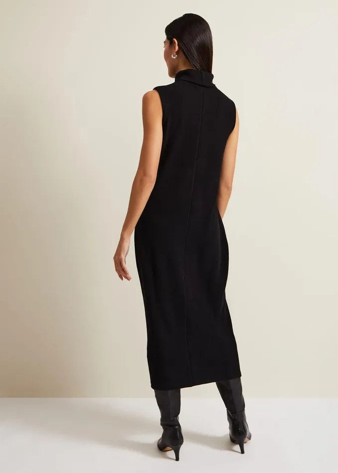 Women Phase Eight Midi Dresses Jessica Black Jersey Bodycon Midi Dress Black