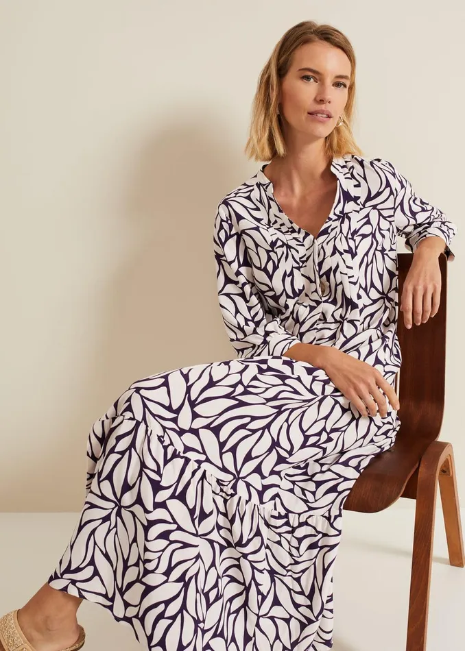 Women Phase Eight Midi Dresses Penele Geo Zip Midi Dress Purple