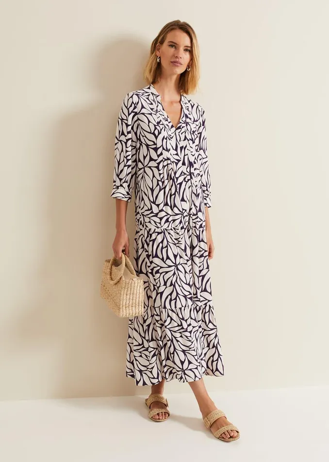 Women Phase Eight Midi Dresses Penele Geo Zip Midi Dress Purple