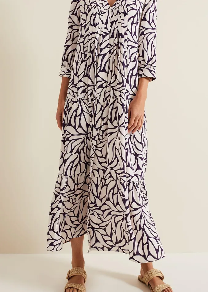 Women Phase Eight Midi Dresses Penele Geo Zip Midi Dress Purple