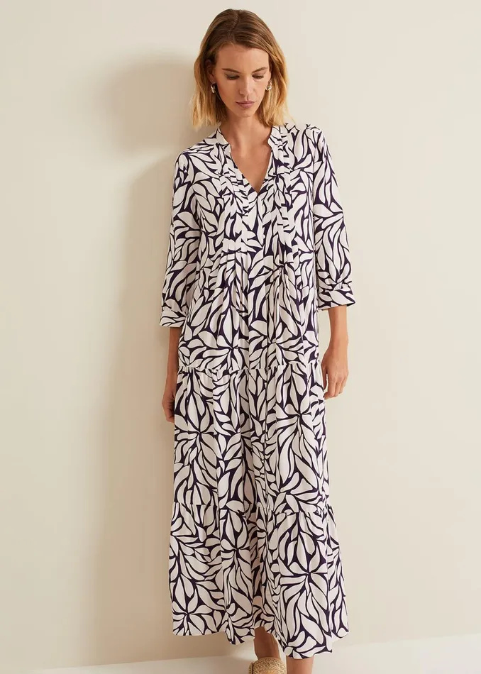 Women Phase Eight Midi Dresses Penele Geo Zip Midi Dress Purple