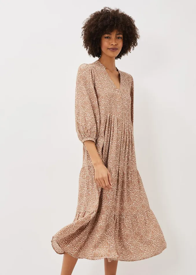 Women Phase Eight Midi Dresses Penele Midi Dress Tanivory
