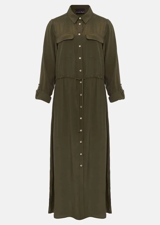 Women Phase Eight Midi Dresses Tana Khaki Midi Dress Khaki