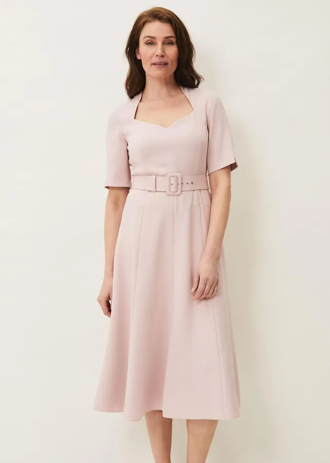 Women Phase Eight Occasion Dresses Abigail Fit And Flare Dress Antique Rose