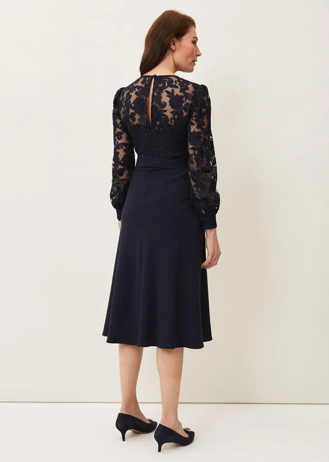 Women Phase Eight Occasion Dresses Akira Lace Dress Navy