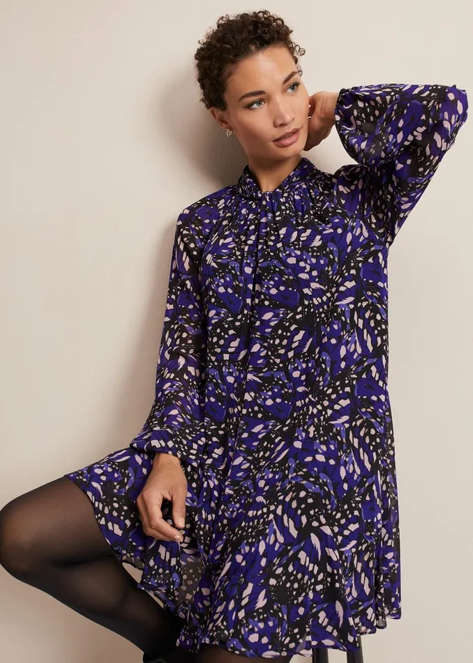 Women Phase Eight Occasion Dresses Aleka Abstract Swing Mini Dress Multicoloured