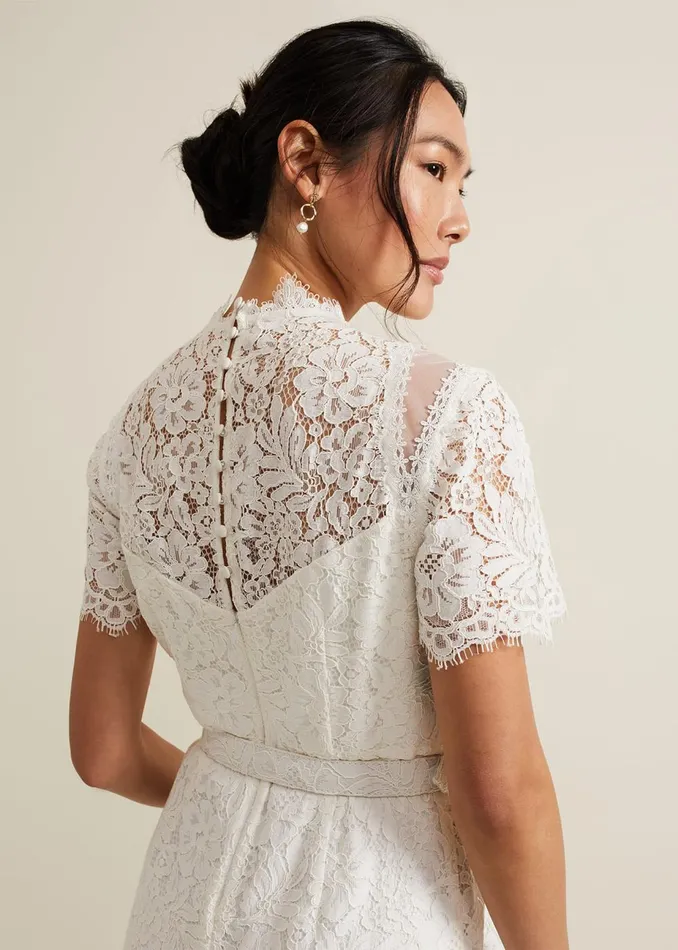 Women Phase Eight Occasion Dresses Amaliah Lace Jumpsuit Ivory
