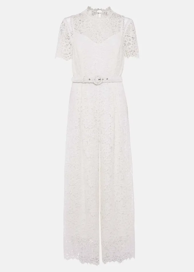 Women Phase Eight Occasion Dresses Amaliah Lace Jumpsuit Ivory
