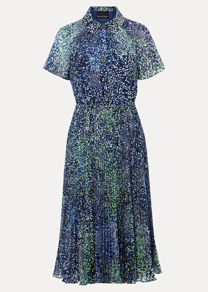 Women Phase Eight Occasion Dresses Amelia Ditsy Shirt Midi Dress Navymulti