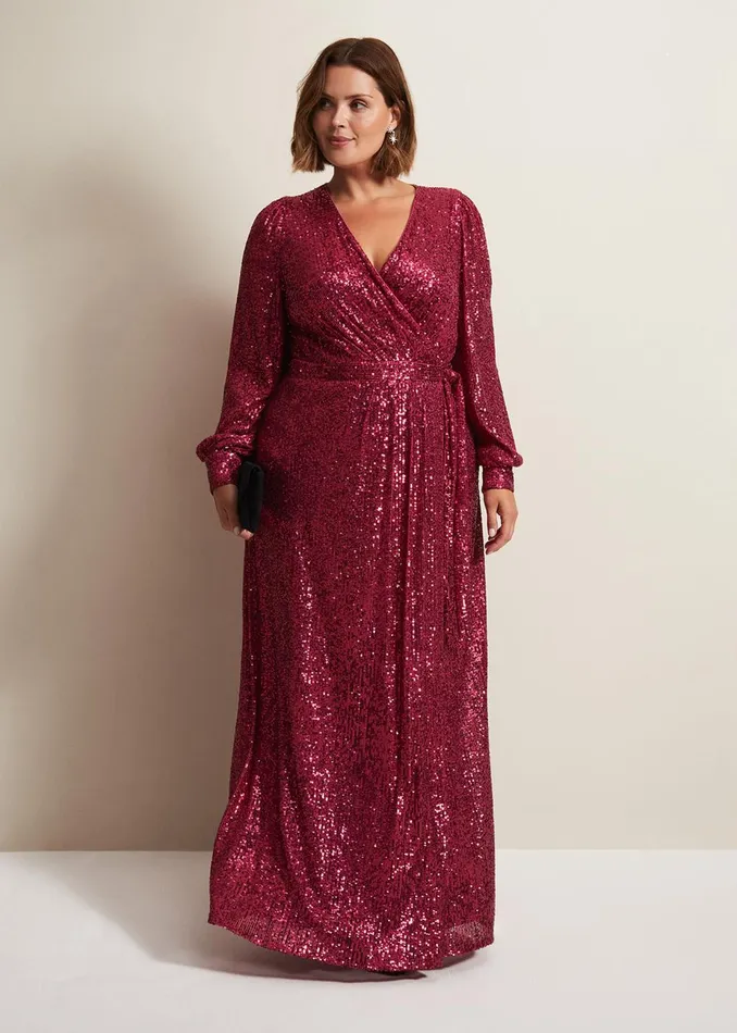 Women Phase Eight Occasion Dresses Amily Pink Sequin Maxi Dress Pink