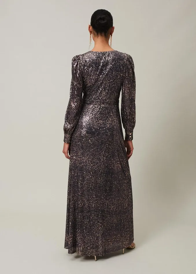 Women Phase Eight Occasion Dresses Amily Sequin Maxi Dress Rose Gold