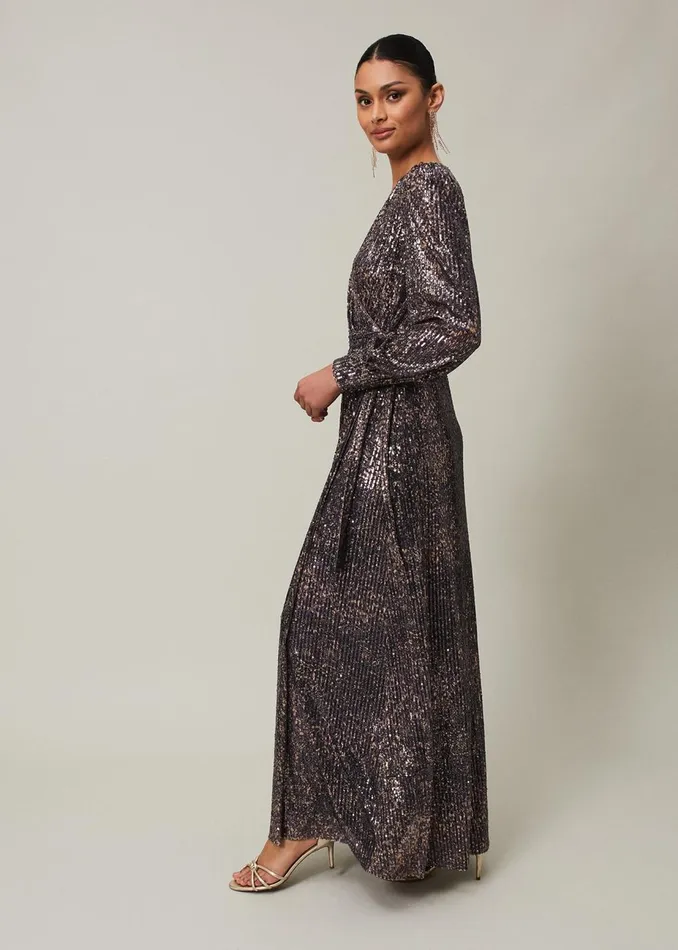 Women Phase Eight Occasion Dresses Amily Sequin Maxi Dress Rose Gold