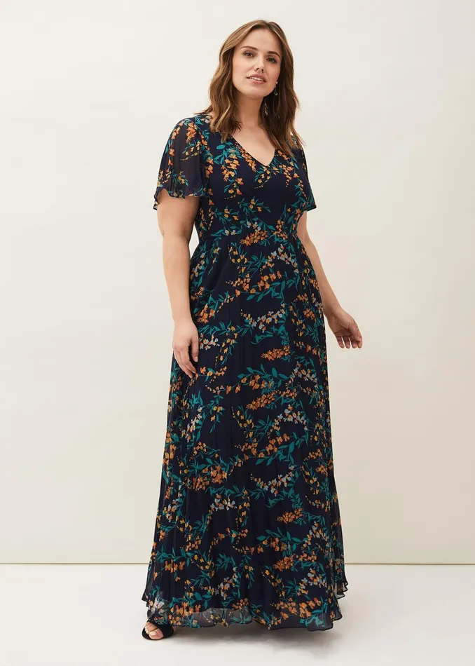 Women Phase Eight Occasion Dresses Annie Floral Maxi Dress Navymulti