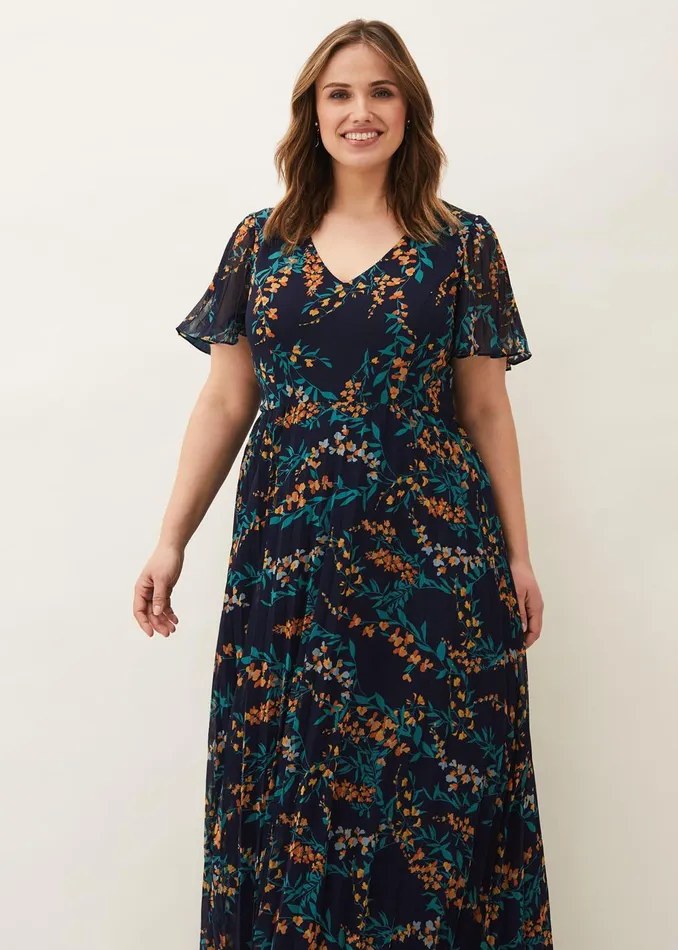 Women Phase Eight Occasion Dresses Annie Floral Maxi Dress Navymulti