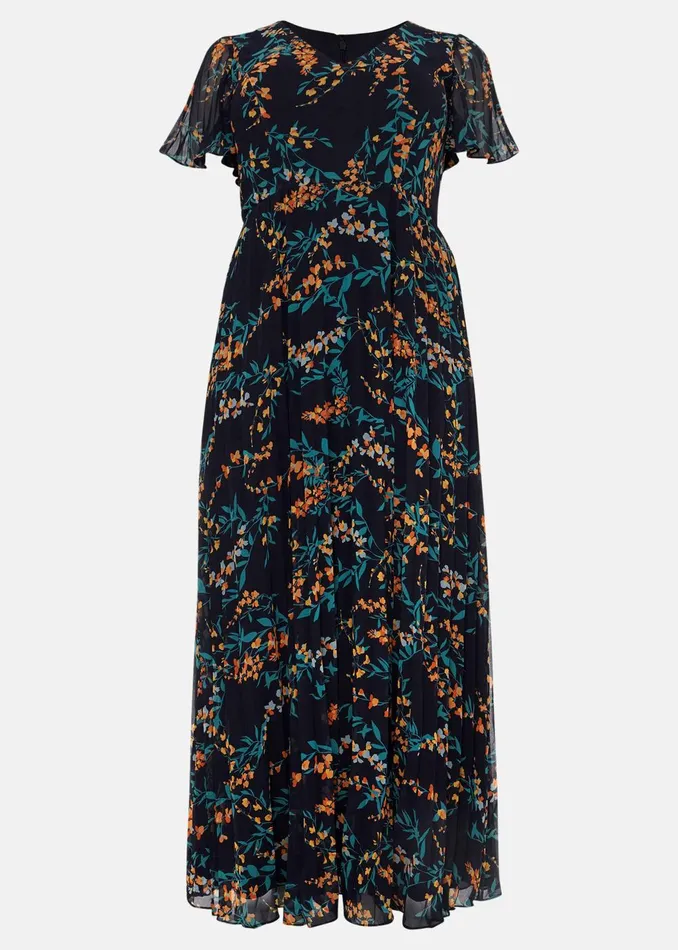 Women Phase Eight Occasion Dresses Annie Floral Maxi Dress Navymulti