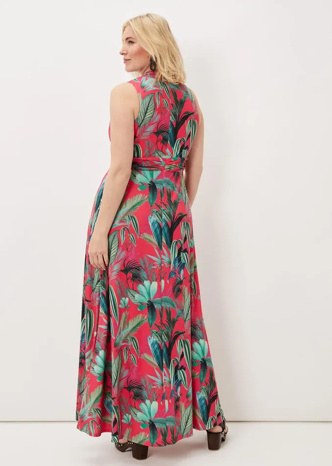 Women Phase Eight Occasion Dresses Antonia Jersey Palm Print Maxi Dress Multicoloured