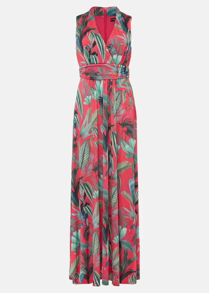 Women Phase Eight Occasion Dresses Antonia Jersey Palm Print Maxi Dress Multicoloured