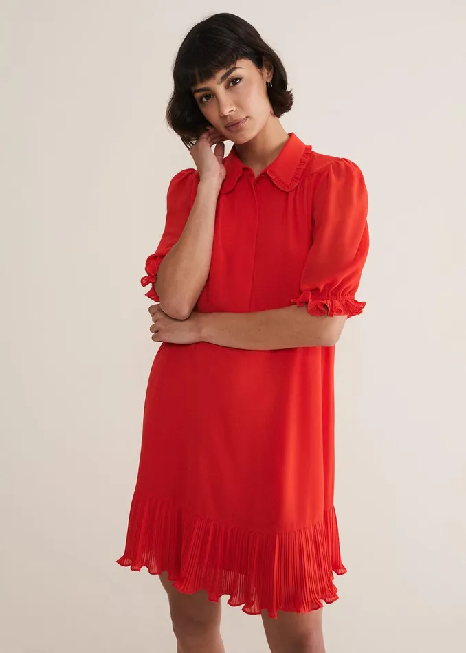 Women Phase Eight Occasion Dresses April Chiffon Mini Dress Red