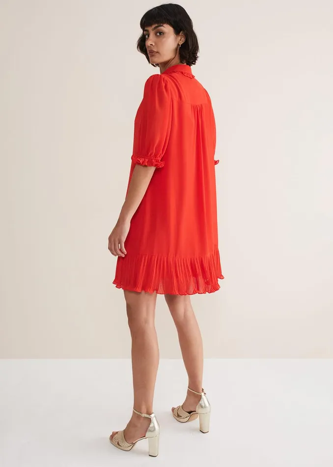 Women Phase Eight Occasion Dresses April Chiffon Mini Dress Red
