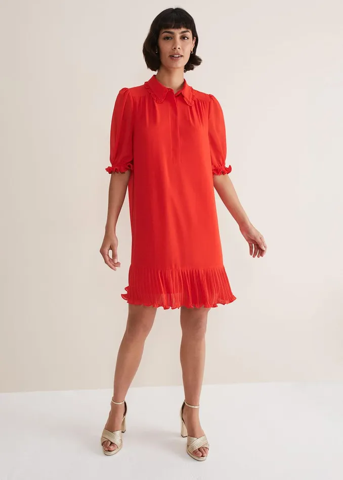 Women Phase Eight Occasion Dresses April Chiffon Mini Dress Red