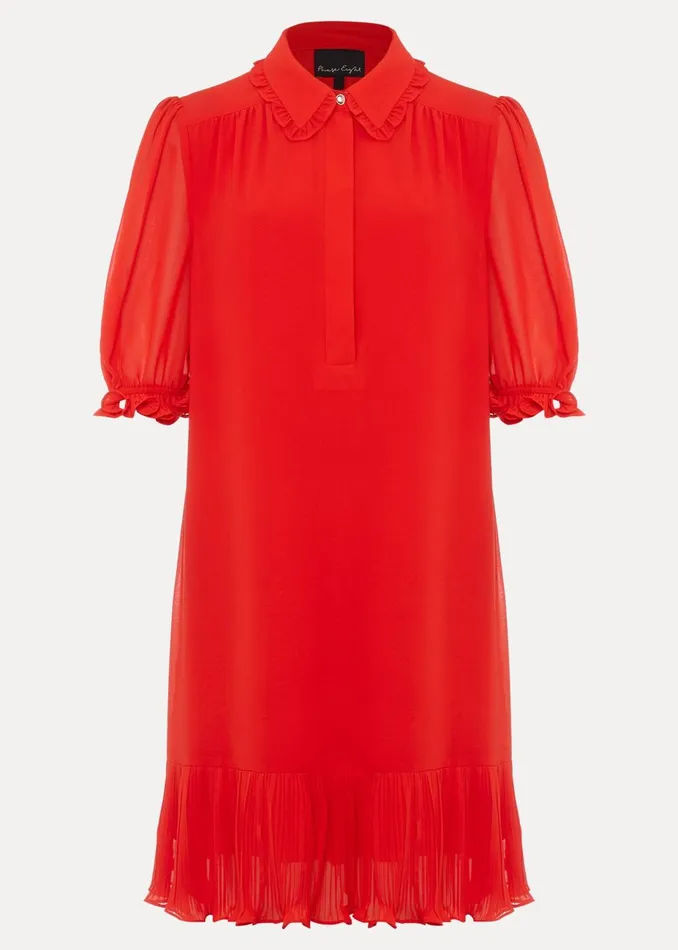 Women Phase Eight Occasion Dresses April Chiffon Mini Dress Red