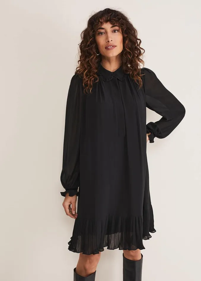 Women Phase Eight Occasion Dresses April Pleat Dress Black