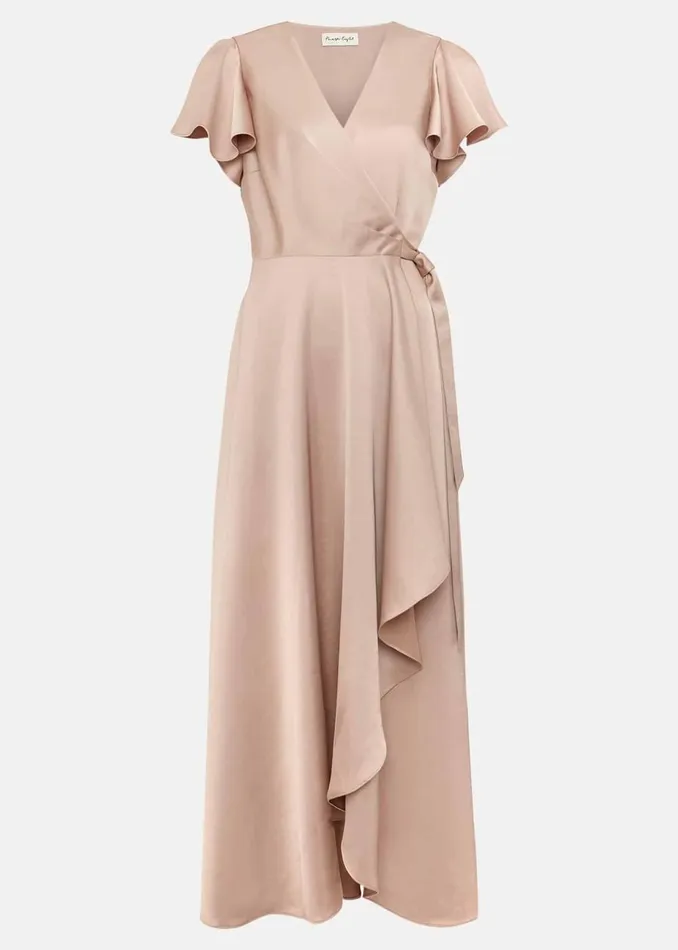 Women Phase Eight Occasion Dresses Arabella Satin Maxi Dress Latte