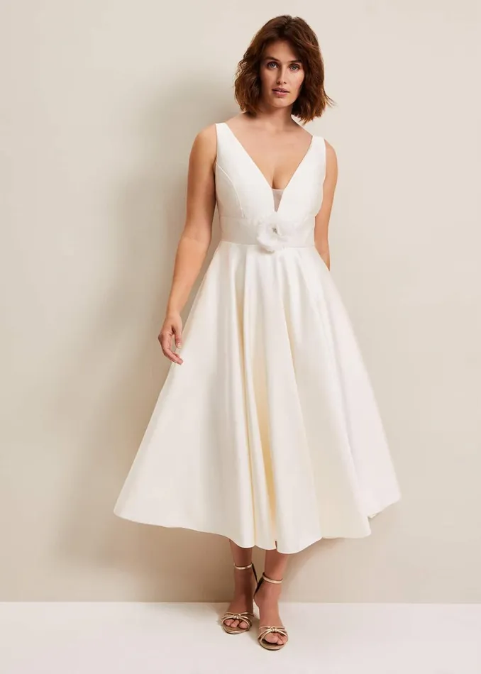 Women Phase Eight Occasion Dresses Ariel Fit And Flare Wedding Dress Ivory