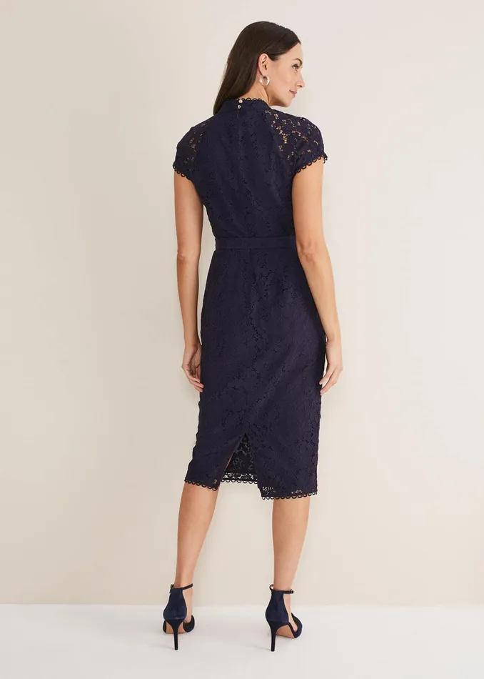 Women Phase Eight Occasion Dresses Aurora Lace Dress Navy