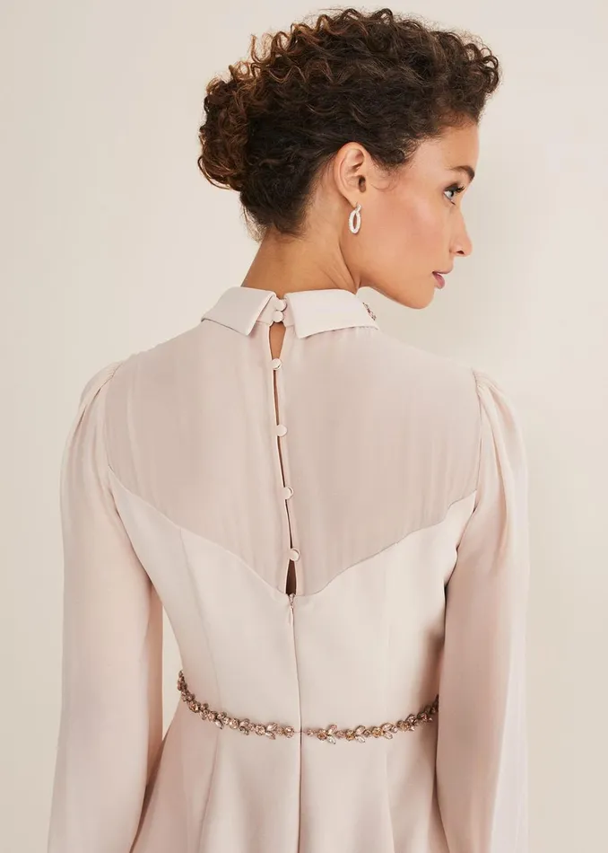 Women Phase Eight Occasion Dresses Avah Embellished Fitted Dress Cameo