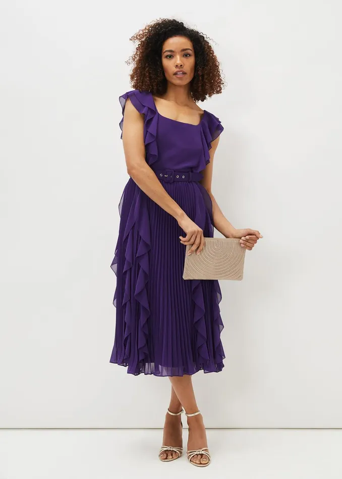 Women Phase Eight Occasion Dresses Bailey Pleated Dress Violet