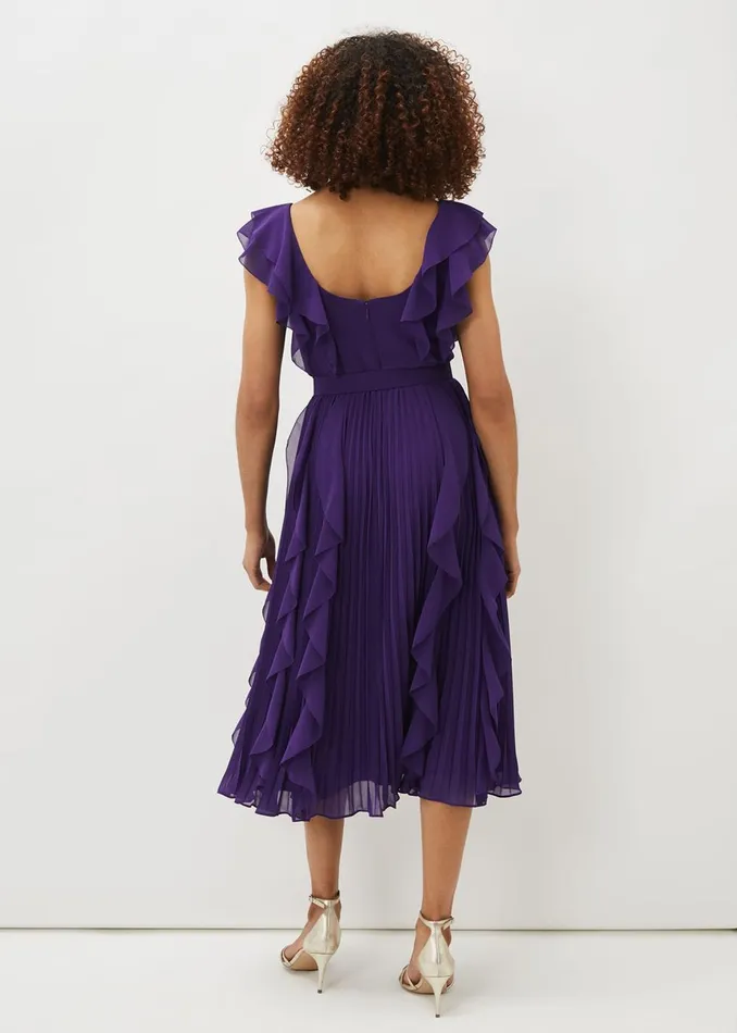 Women Phase Eight Occasion Dresses Bailey Pleated Dress Violet