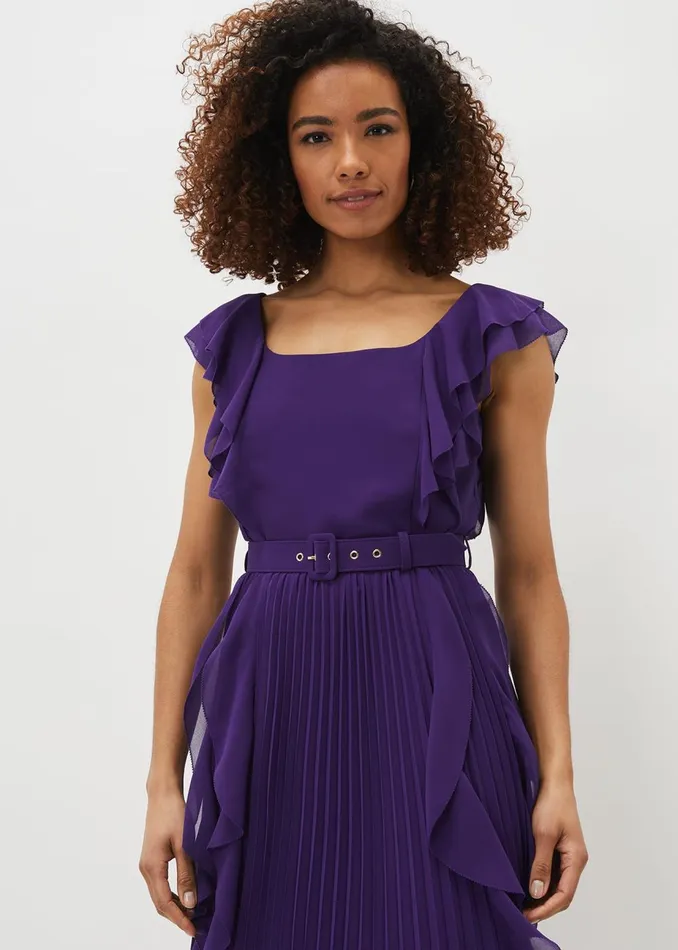 Women Phase Eight Occasion Dresses Bailey Pleated Dress Violet