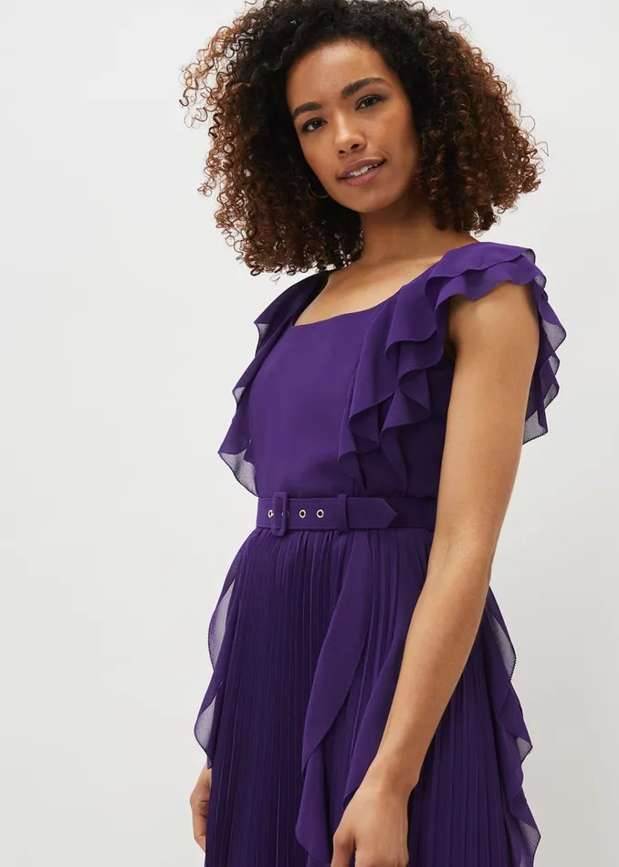 Women Phase Eight Occasion Dresses Bailey Pleated Dress Violet