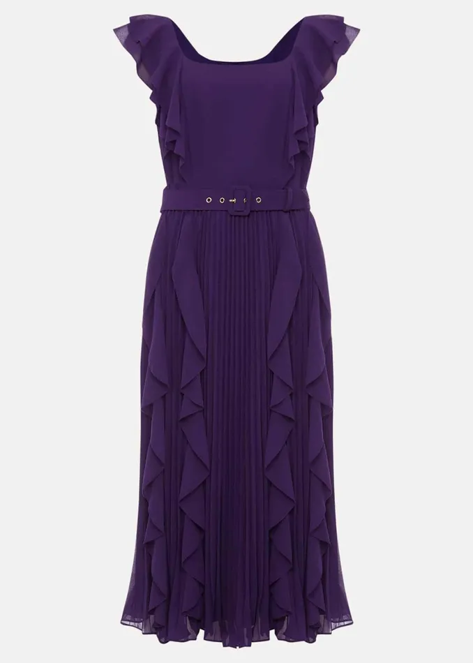 Women Phase Eight Occasion Dresses Bailey Pleated Dress Violet