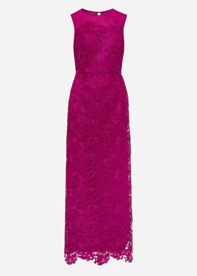 Women Phase Eight Occasion Dresses Bessie Lace Maxi Dress Fuchsia