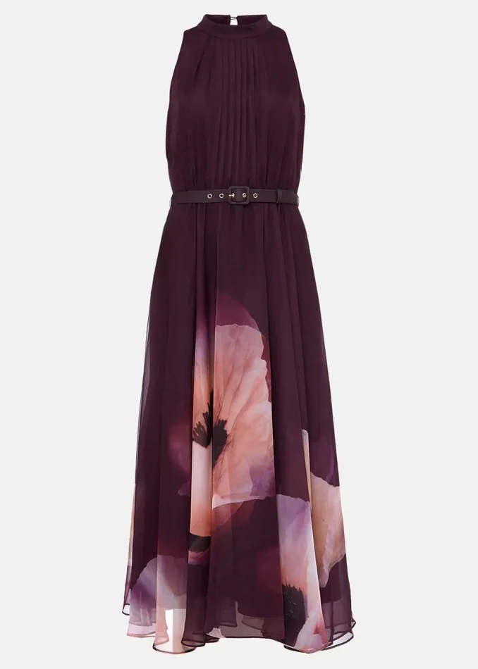 Women Phase Eight Occasion Dresses Bethany Placement Print Midi Dress Multicoloured