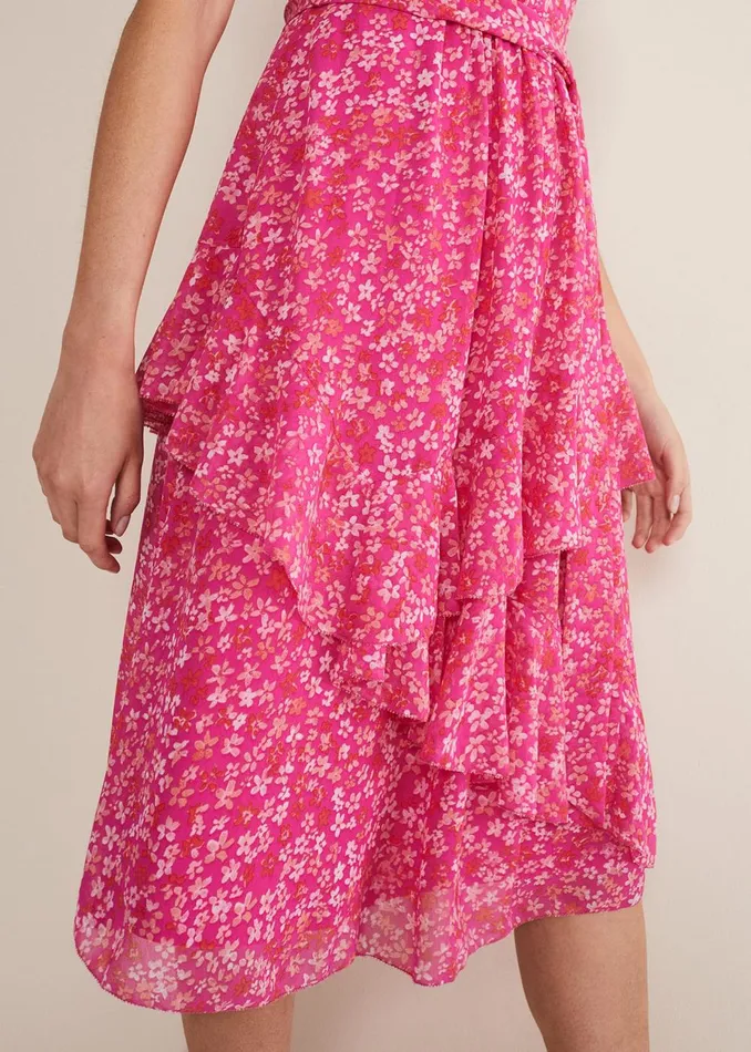Women Phase Eight Occasion Dresses Breesha Floral Midaxi Dress Pinkmulti