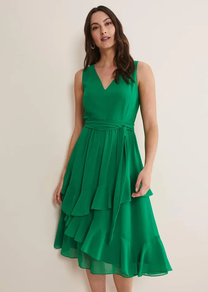 Women Phase Eight Occasion Dresses Breesha Green Midaxi Dress Grass Green